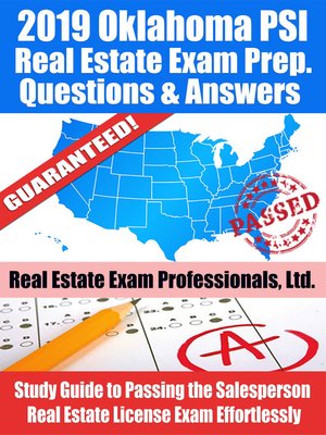 cover image of 2019 Oklahoma PSI Real Estate Exam Prep Questions, Answers & Explanations